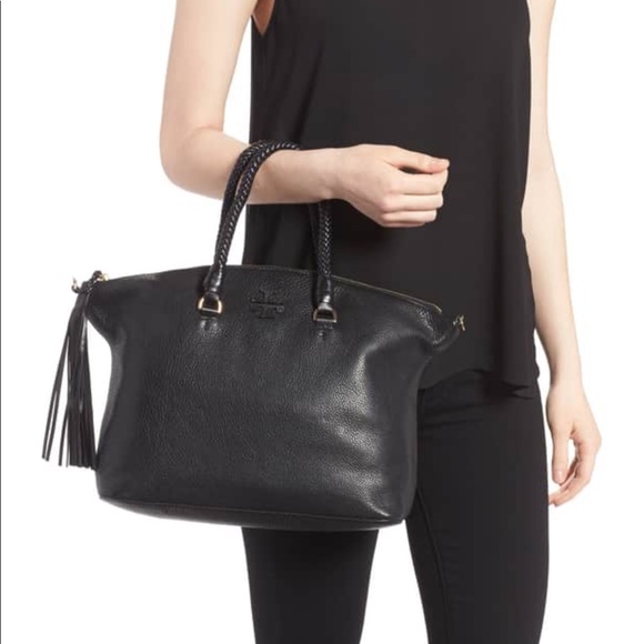 TORY BURCH TAYLOR SATCHEL in BLACK - Picture 6 of 7